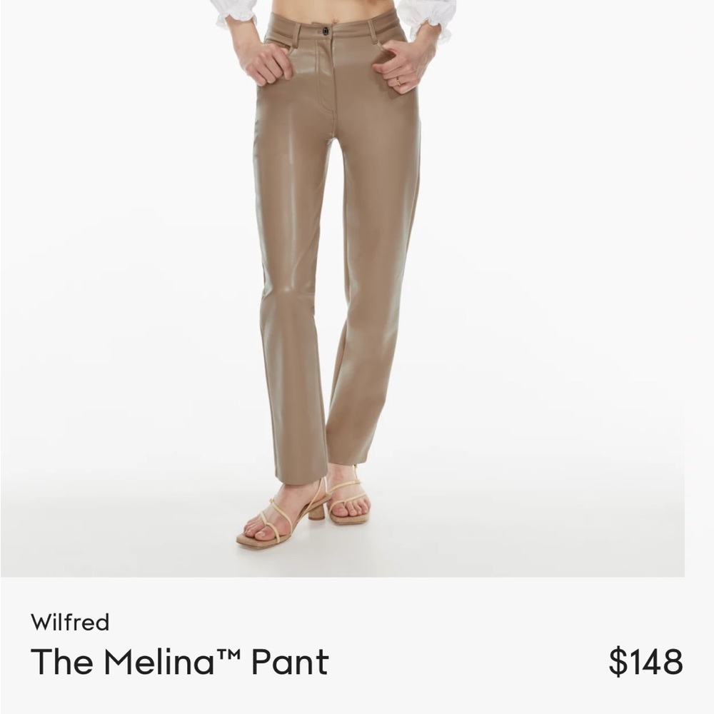 Aritzia Wilfred Melina Pant Regular Fit in Grey Taupe